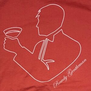 Rowdy Gentleman Pocket Tee Large Red Texas Tailgate Graphic T-Shirt